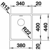 Blanco sudoper ANDANO 340-IF InFino INOX 18/10, bez dalj. upr. | shoptok.hr