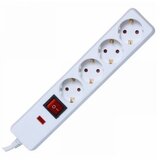  Produžni kabl sa zaštitom, 4 utičnica, 1.5mm², 1.5 met - NVT 04K/WH Cijene