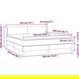  Box spring postelja z vzmetnico temno siva 180x200 cm blago, (20790884) | Shoptok.si