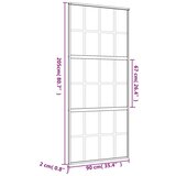  Drsna vrata zlata 90x205 cm mat ESG steklo in aluminij, (20983018) | Shoptok.si