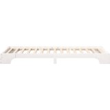 vidaXL Posteljni okvir s shranjevanjem Bela 90 x 220 cm les | Shoptok.si