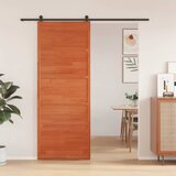 vidaXL Hlevska vrata voščeno rjava 80x208 cm trdna borovina Cene