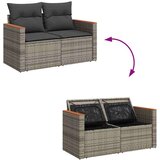  Vrtna sedežna garnitura z blazino 8 pcs Siva Poly ratan, (5000133631) | Shoptok.si