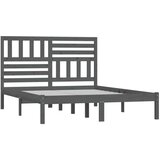 Posteljni okvir siv iz trdne borovine 135x190 cm 4FT6, (20643133) | Shoptok.si