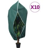 vidaXL Koprena za rastline iz flisa z zadrgo 10 kosov 70 g/m² 2,36x2m | Shoptok.si