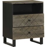  Noćni ormarić crni 50x33x62 cm Puno drvo Mango | shoptok.hr