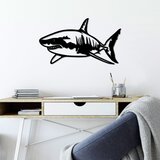Wallity Zidna dekoracija Ajkula - M, 50 x 28 cm, Crna | Eponuda.ba