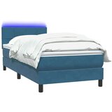 Box Spring krevet s madracem tamnoplavi 80x210 cm baršun | shoptok.hr