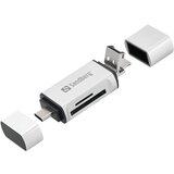 Sandberg čitalec kartic USB-C, USB-A in micro-USB 136-28 | Shoptok.si