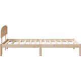 vidaXL Krevet s uzglavljem 75x190 cm Solidno drvo Bora | shoptok.hr