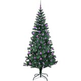  Umjetno predsvijetljeno božićno drvce Zelena 210 cm PVC i metal | shoptok.hr