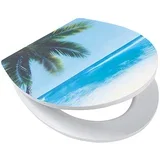 WC deska Palm Beach (duroplast, počasno spuščanje, snemljiva, modra)