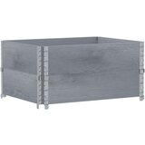  Okviri za palete 2 kom sivi 80x60 cm od masivne borovine | shoptok.hr