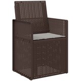  Vrtne stolice za blagovanje 2 pcs Smeđa i svjetlosiva PP | shoptok.hr