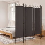 vidaXL Sobna pregrada s 6 panela smeđa 240x200 cm od tkanine | shoptok.hr
