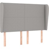  Uzglavlje s ušima svjetlosivo 147x23x118/128 cm od tkanine | Eponuda.ba