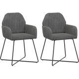 vidaXL Jedilni stoli 2 pcs Žamet Temno siva 55 x 50 x 84 cm, (5000296712) | Shoptok.si