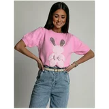 Fasardi Pink women's bunny sweater
