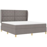  Krevet s opruga kutije Sivo-smeđa 200 x 180 cm tkanina | shoptok.hr