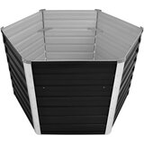 vidaXL Povišena vrtna gredica antracit 129x129x77 cm pocinčani čelik | shoptok.hr