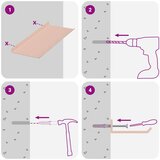  Polica na zidu s policom Zidne 2 pcs Ružičasta 40 x 18 x 2 5 cm - Ružičasta 40 x 18 cm 2 | shoptok.hr