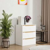 MID.YOU KOMODA, bela, medeni hrast | Shoptok.si