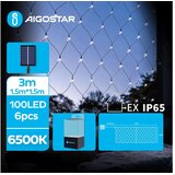 Aigostar LED solarni niz lampica 100xLED/8 funkcija 4,5x1,5m IP65 hladno bela | Eponuda.com
