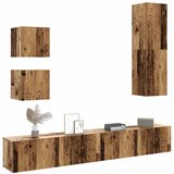 Maison Chic TV omarice - TV enot 5-delna stenski stari lesni inženirski les, (21699247) | Shoptok.si
