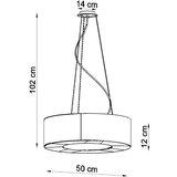 Nice Lamps Crna viseća svjetiljka s tekstilnim sjenilom ø 50 cm Galata Slim – | shoptok.hr