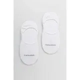 Calvin Klein Nogavice 2-pack ženski, bela barva