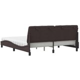  Postelja z vzmetnico temno rjava 180x200 cm blago, (21791494) | Shoptok.si
