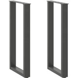  Noge za konzolni stol u obliku slova U, 2 kom, antracit, 28 x (72-73) cm, čelik | shoptok.hr
