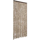Furnova Zavesa proti mrčesu bež in rjava 100x200 cm šenilja, (21917764) | Shoptok.si