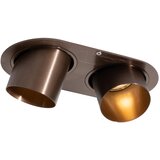 QAZQA Okrogel vgradni reflektor temno bronasta GU10 50 mm 2-lučni - Installa | Shoptok.si