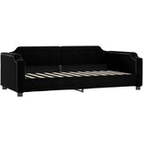  Dnevni krevet crni 90 x 190 cm od tkanine | shoptok.hr