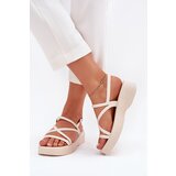 Boto Women's Platform Sandals With Straps Light Beige Civara | ePonuda.com
