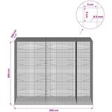  Gabion s 5 mm žicom i mrežom 5x5 cm 250x100x200 cm | shoptok.hr