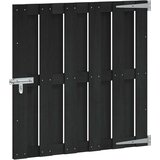  Vrtna vrata 100 x 100 cm WPC i aluminij Crna | Eponuda.ba