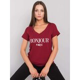FANCY T-shirt-FA-TS-7161.32P-burgundy | Shoptok.si