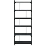  Regal za knjige sa 6 razina crni 76x32x192 cm konstruirano drvo | shoptok.hr