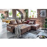 Miuform Smeđa sklopiva kutna garnitura od imitacije kože (s desnim kutom) Lofty Lilly – | shoptok.hr