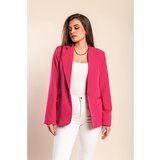 Fenzy Dugi Sako S Klasičnim Ovratnikom, Boje Fuksije | shoptok.hr