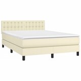  box spring s madracem LED krem 140x200cm od umjetne kože | shoptok.hr