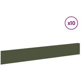  Ograda oko Travnjaka 10 kom. 100 x 15 cm Čelik Maslinastozelena - Maslinastozelena 10 15 cm | shoptok.hr
