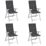 vidaXL Jastuci za stolice 4 kom prošarano antracit 120x50x4cm tkanina | shoptok.hr