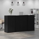  Recepcijski stol crni hrast 200x50x103,5 cm inženjerski drvo | Eponuda.ba