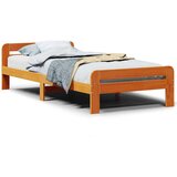  Posteljni okvir brez vzmetnice voščeno rjav 100x200 cm borovina, (21530700) | Shoptok.si