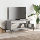 TV ormarić boja hrasta 102x40x41 cm konstruirano drvo i čelik | shoptok.hr