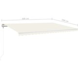  Avtomatska tenda LED + senzor 500x350 cm krem, (20728777) | Shoptok.si