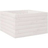  Vrtno cvetlično korito belo 40x40x23 cm trdna borovina | Shoptok.si